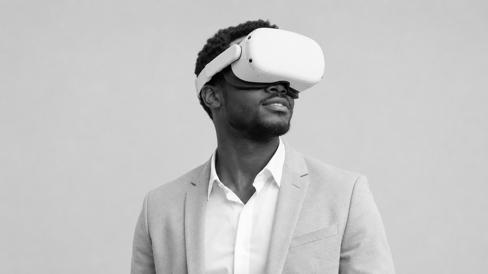 Technology professional exploring an immersive AI product