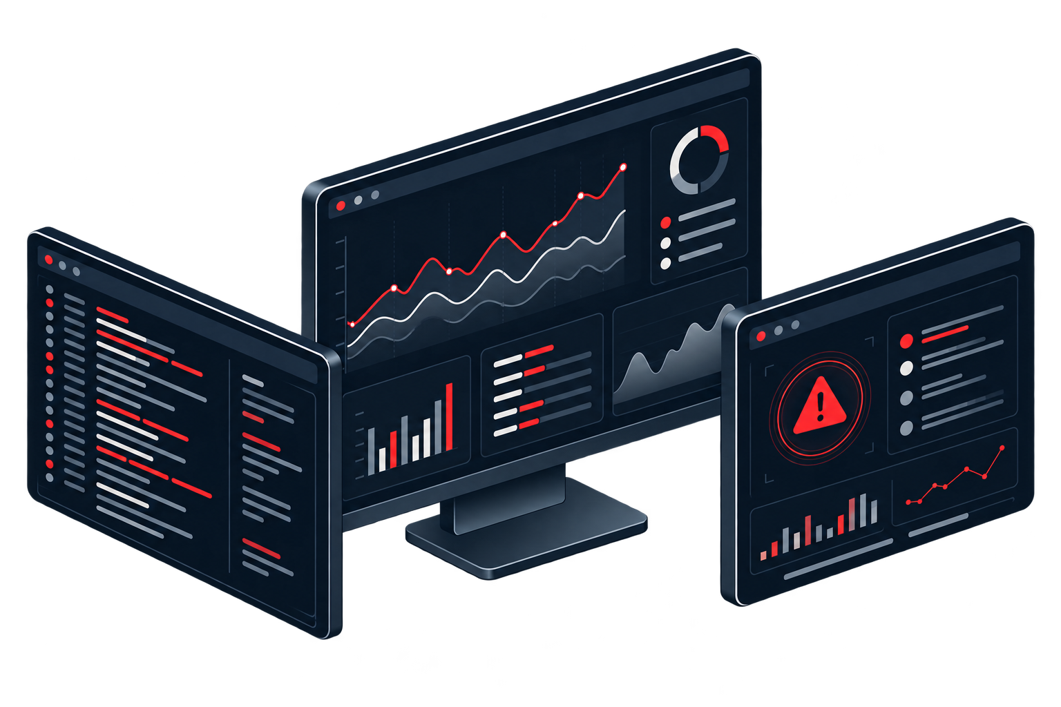 Application telemetry, log records, and operational alerts
