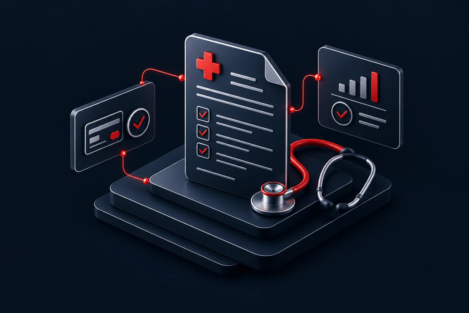 Medical claim, payment verification, and reporting connected in a billing workflow